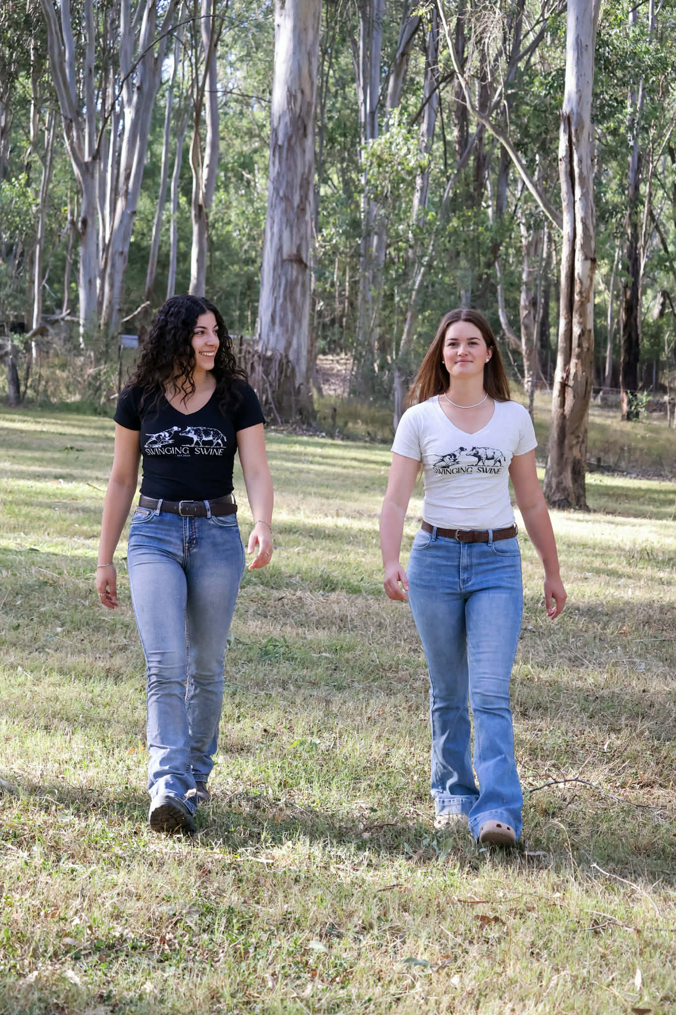 Ladies V neck Fitted Tee